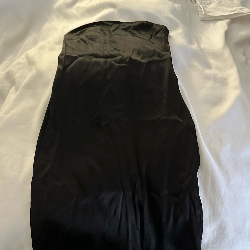 Black Strapless Mini Dress